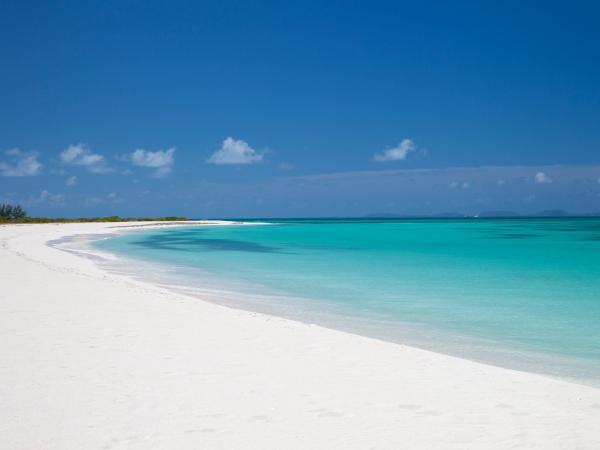 Turquoise waters of the sea at Anegada