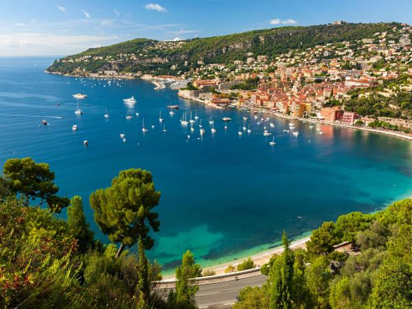 Yachts sailing on the French Riviera