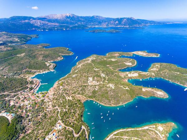 Aerial view of Meganisi Island