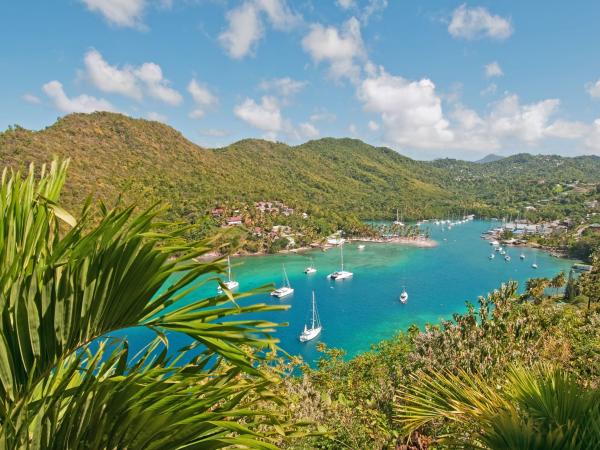 Yachts in Marigot Bay St Lucia