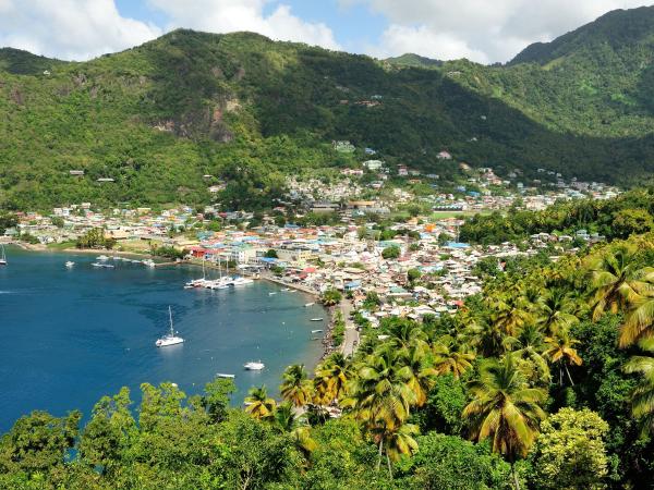 Fishing town of Soufriere St Lucia