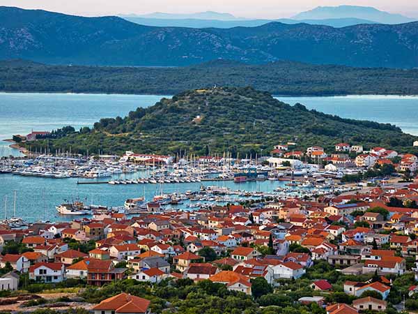 Island of Murter marina and bay view, Dalmatia, Croatia